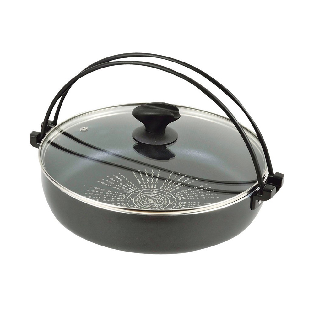26 см-high-quality, антипригарный горшок sukiyaki с крышкой, горшок sukiyaki