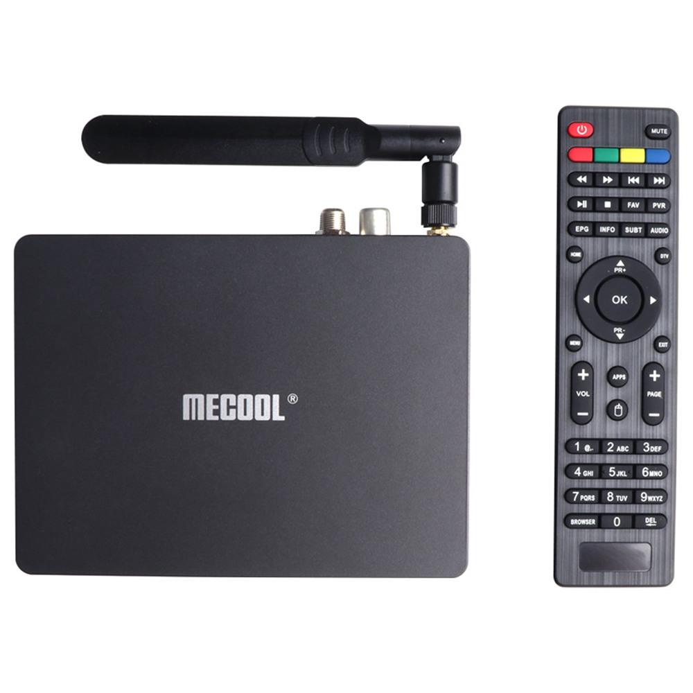 MECOOL 2019 новые TV Box K7 Andriod9.0 коробка DVB-S2 DVB-T2/T DVB-C 4 Гб DDR4 + 64 ГБ S905X2 BT 4,1 2,4/5G wi fi Декодер каналов кабельного телевидения TOPBOX