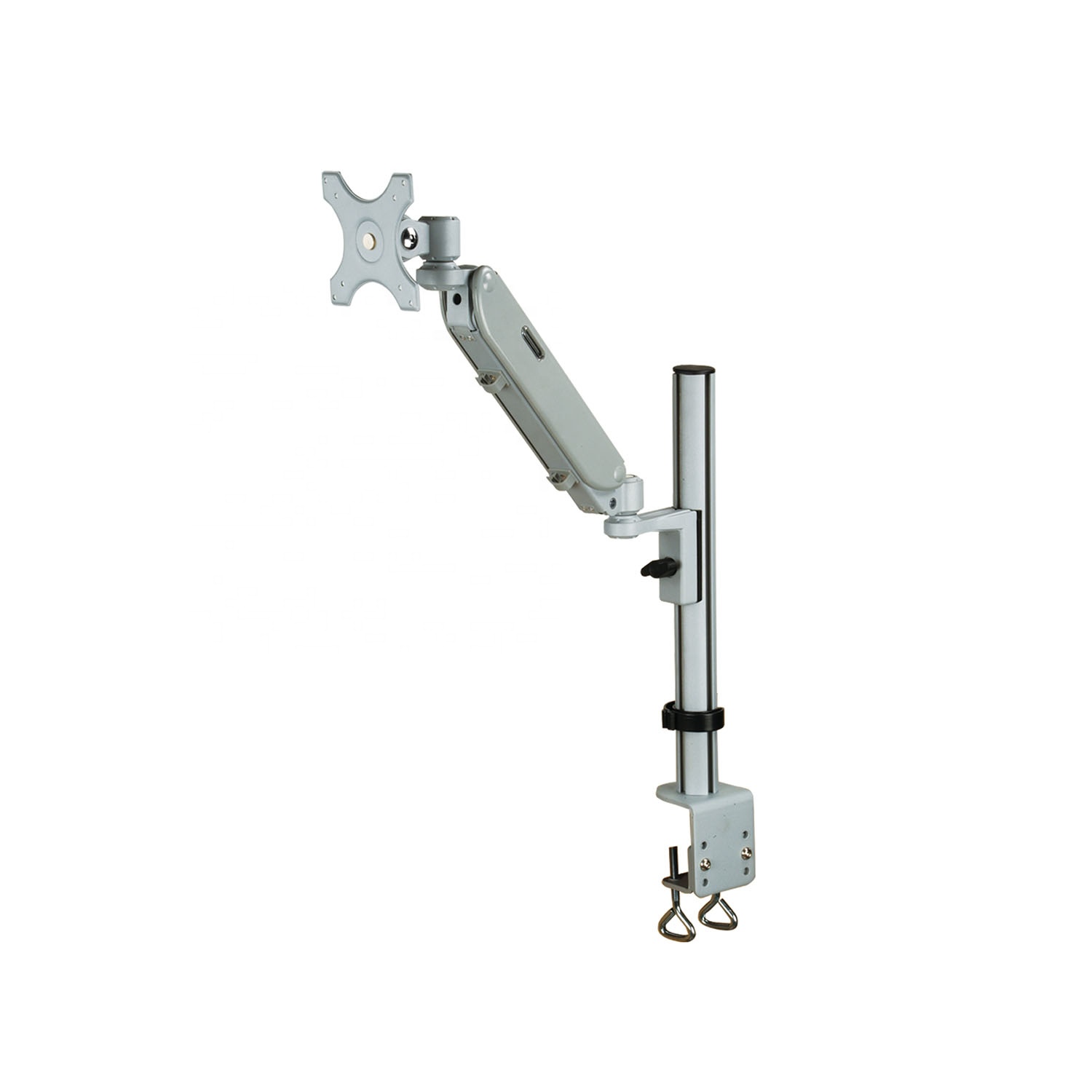 Adjustable Tilting Desk Mount Bracket with GAS spring for LCD (C-clamp)