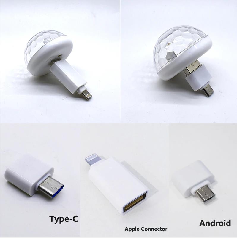 Звуковое управление USB дискотека свет звезды портативный кристалл магический шар RGB led сценическое освещение