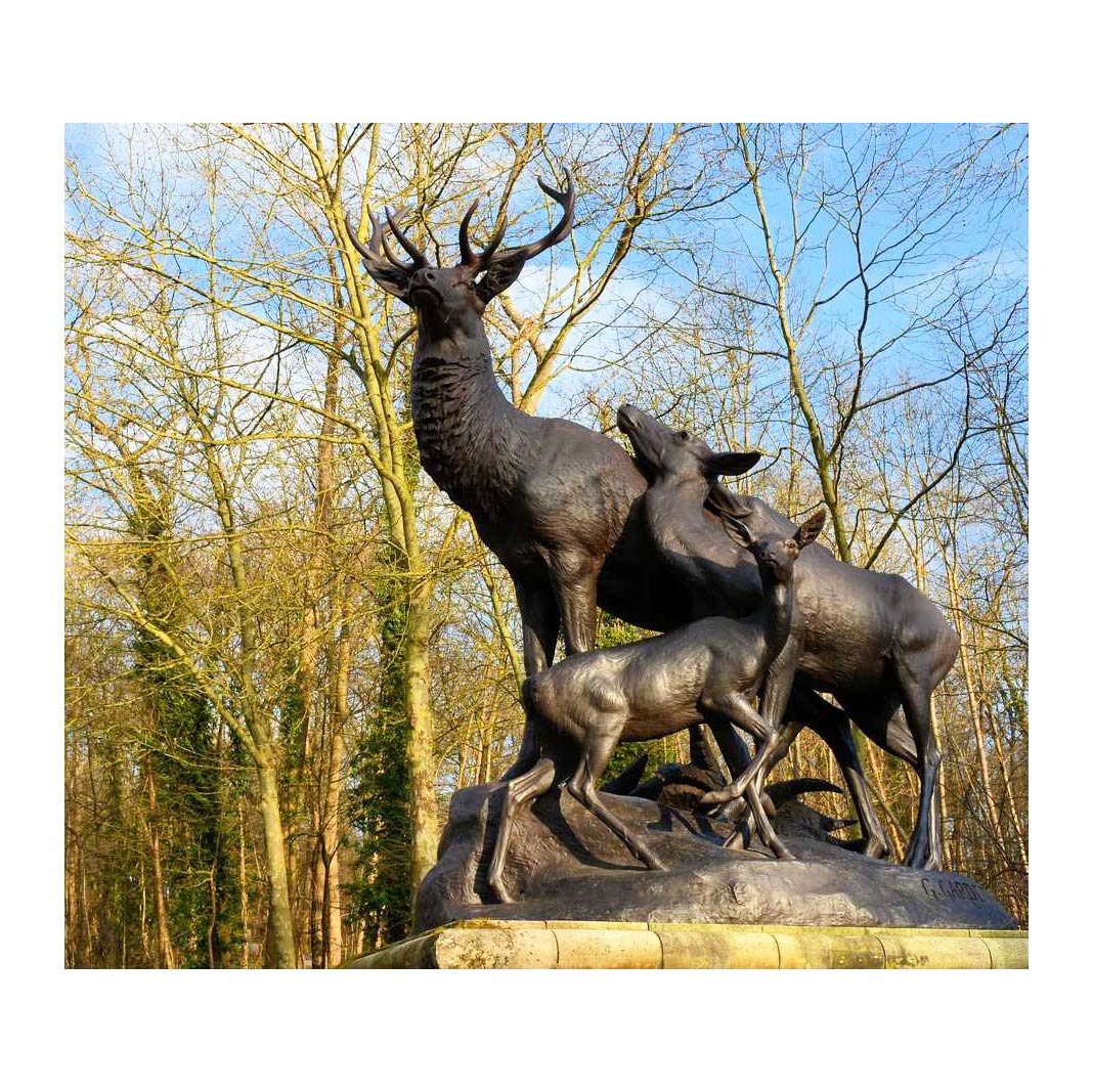 Garden animal ornament bronze sculpture Cerf deer statues