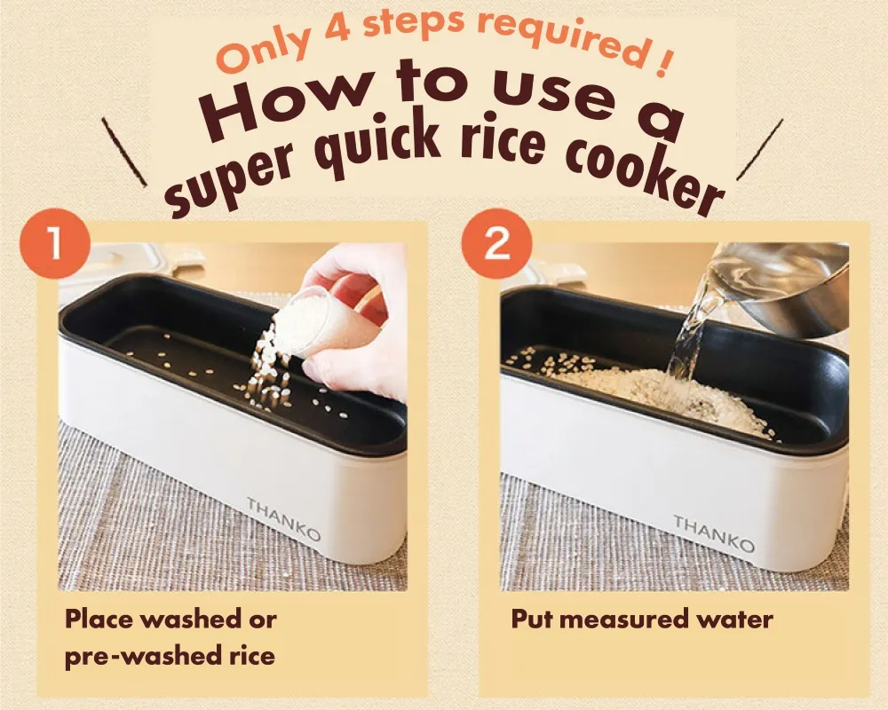 Fast Cooking Mini Rice Cooker Bento Box