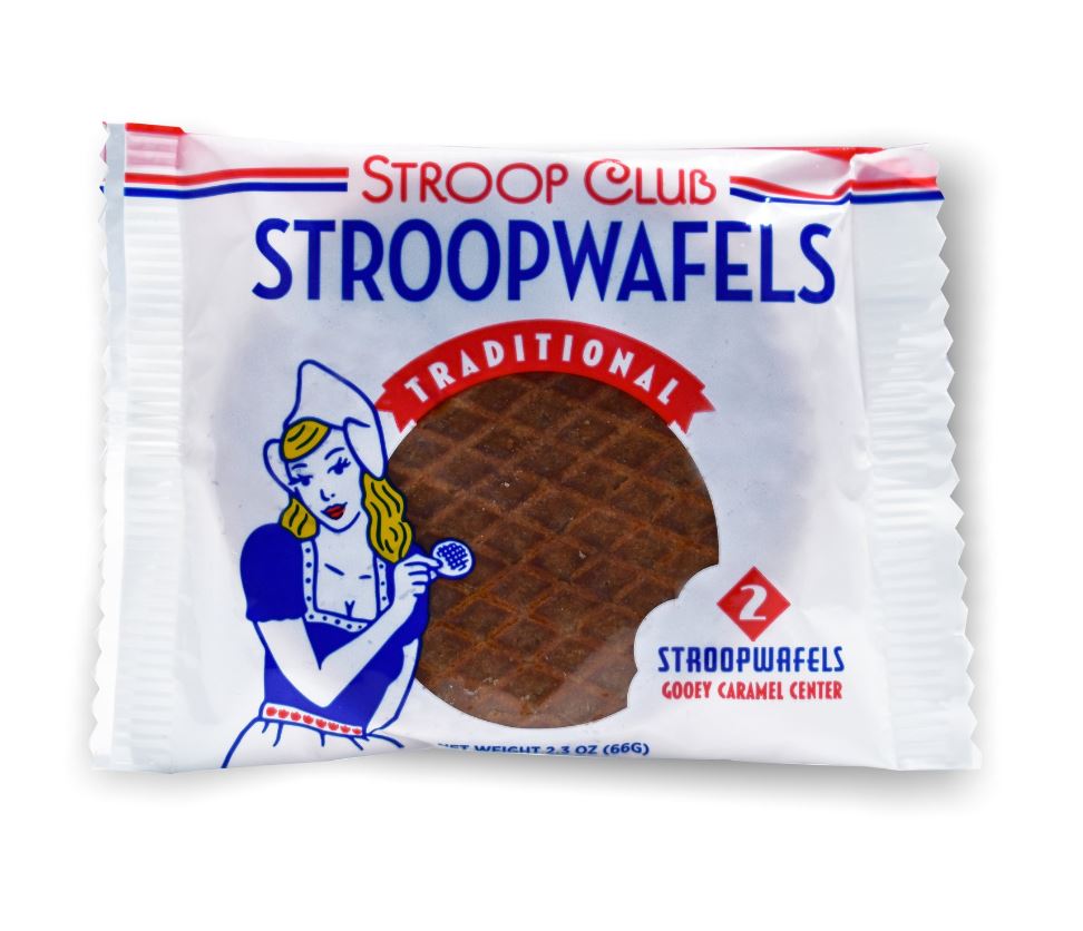 Традиционное Печенье Stroopwafel с ароматом карамельного печенья, кофейная закуска, кошерное долгий срок годности, индивидуальные 2 упаковки (коробка 12)