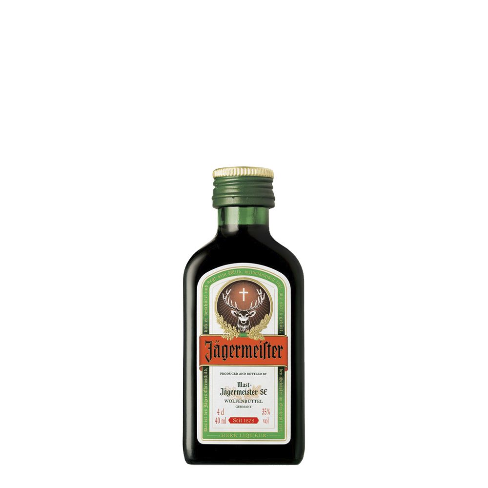 Травяной ликер Jagermeister, 40 мл, миниатюрный