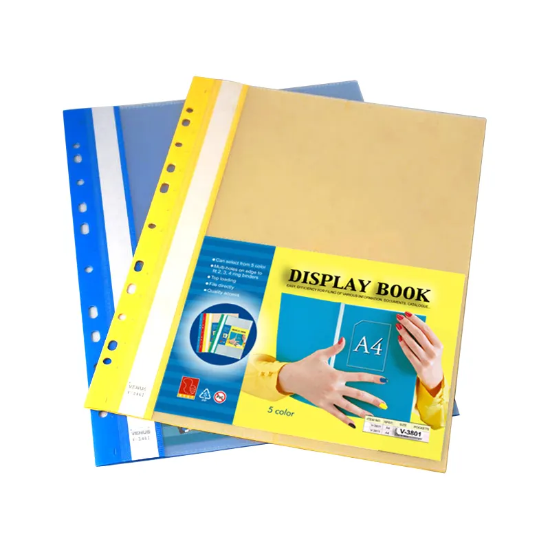 4 Color File Folder Ring Binders Display Book