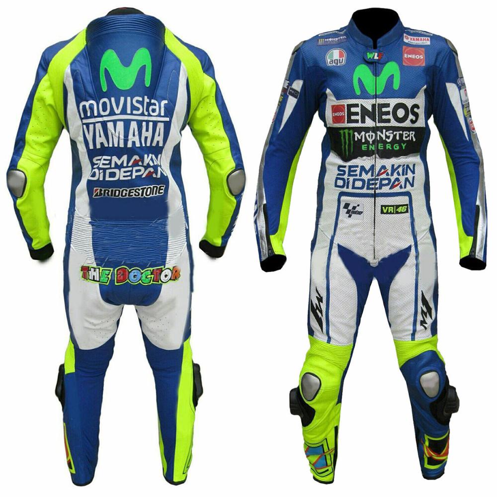 Кожаный костюм YAMAHA Movistar MotoGB 2019, одобрен CE