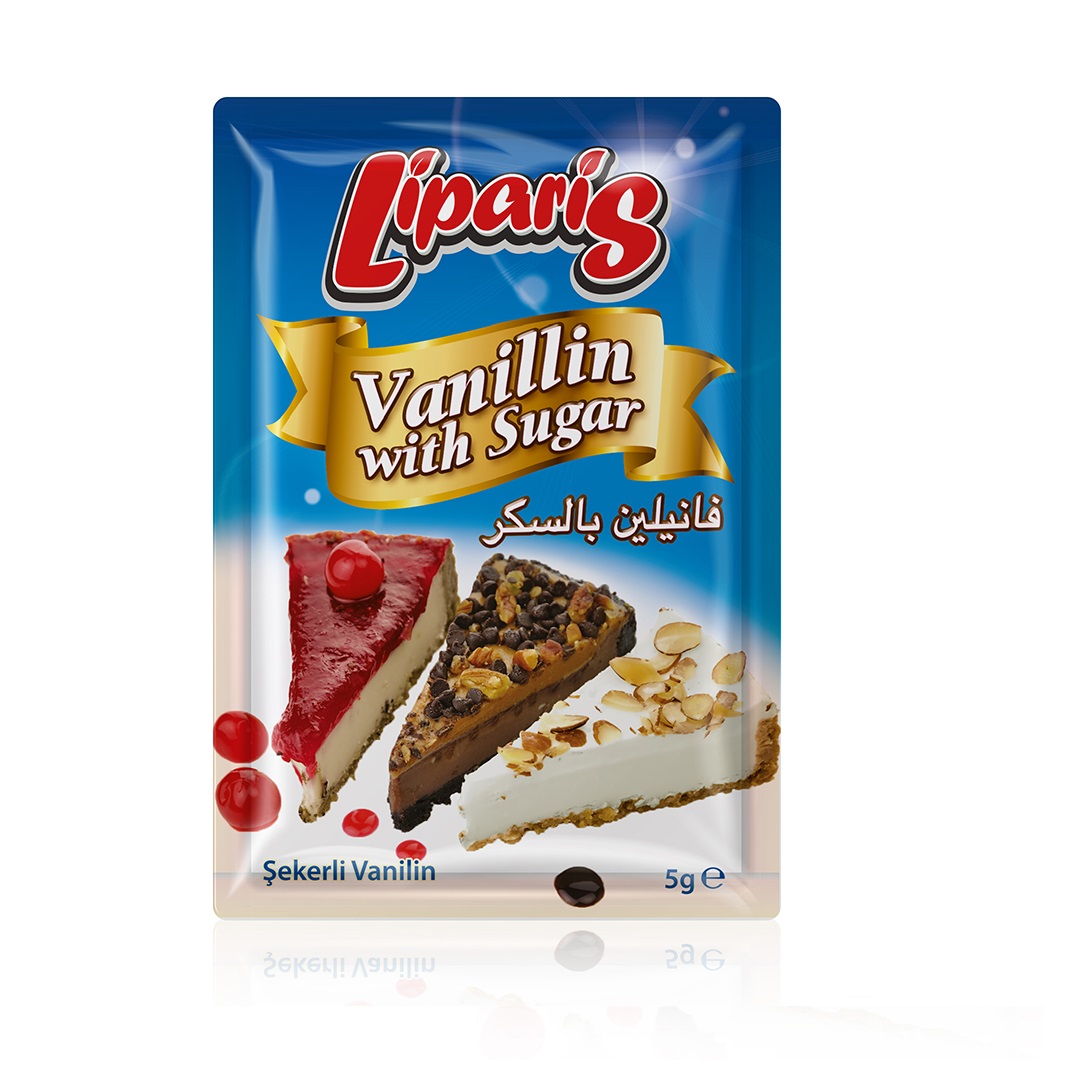 Vanillin Powder with Sugar for Pastry Aplications Flavored Sweetener High Sachet Packaging Vanilla Sweet 10 % Max.