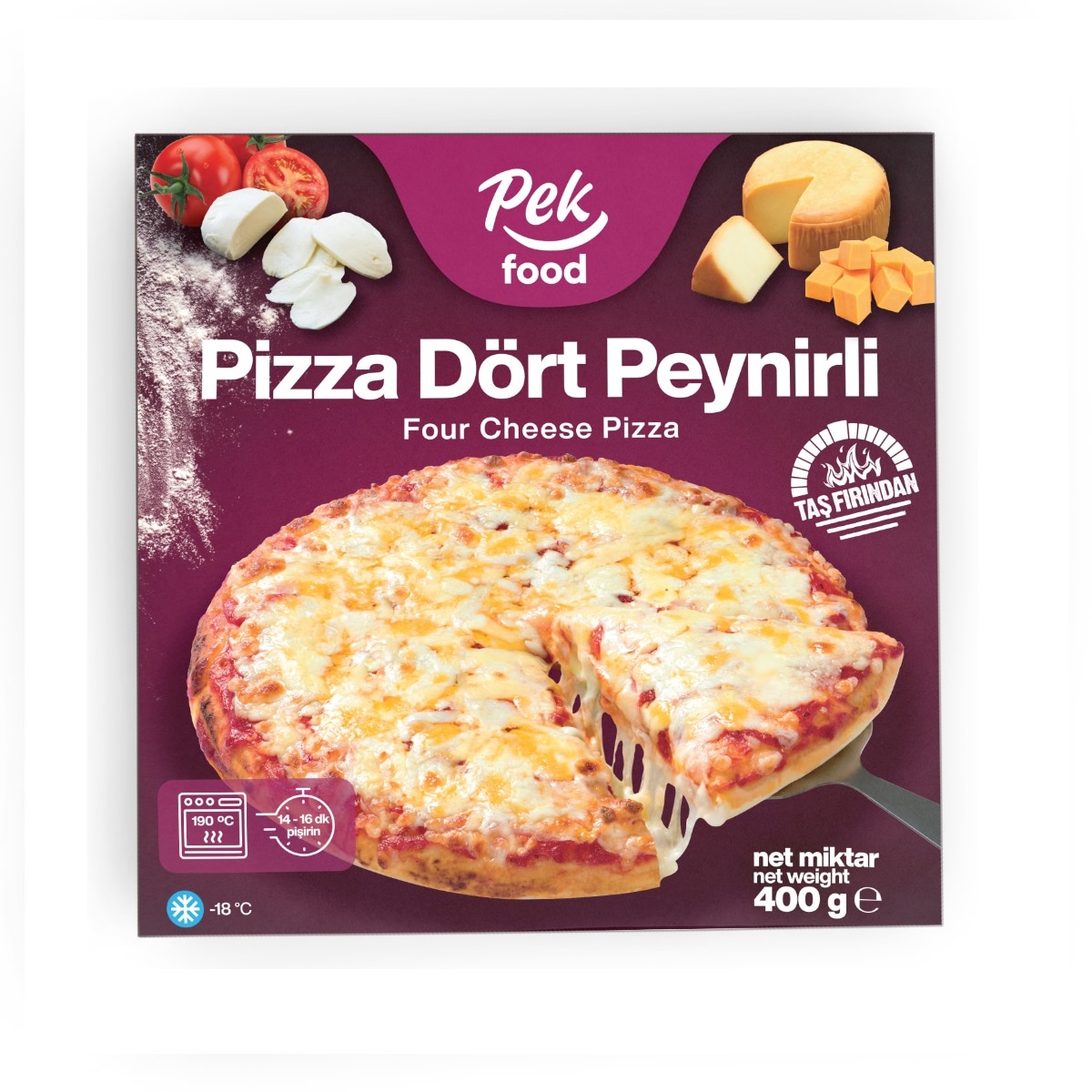 Вакуумный мешок для замороженной пиццы, 4 сыра, Margherita, пицца, для ресторанов и магазинов