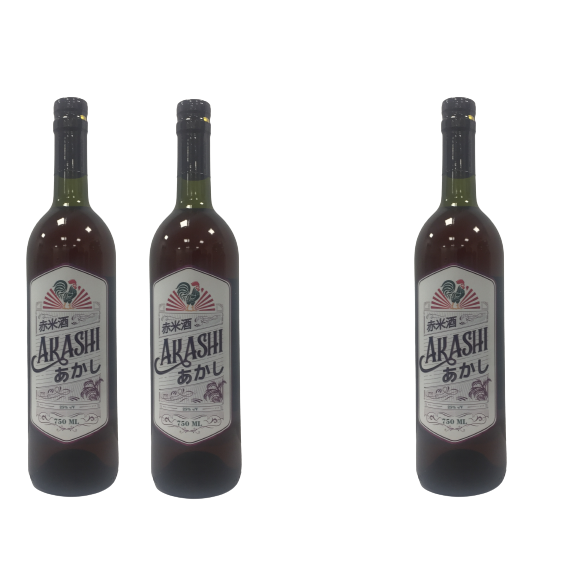 High Quality Rice Wine Beverage 25% AKASHI 750ml black sticky rice liqour