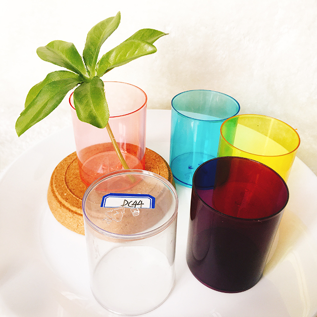 wholesale price polycarbonate plastic colorful luxury candle jars
