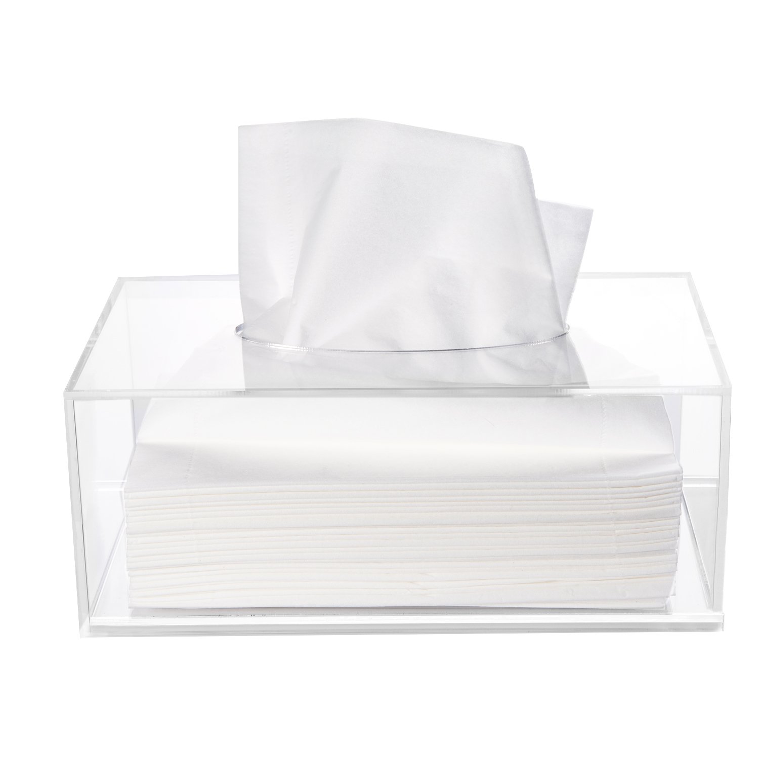 Wholesale Modern Clear Facial Tissue Napkin Organizer Acrylic Tissue Box