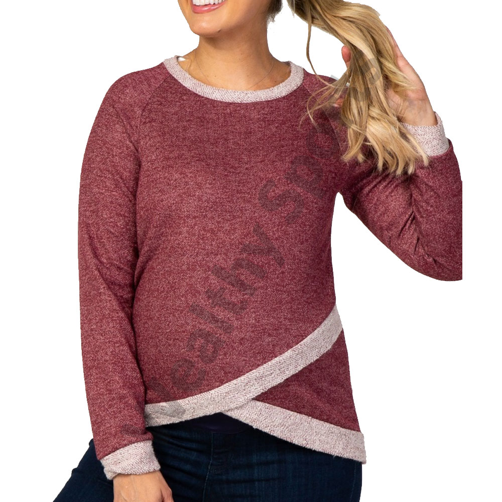 Two tone online maternity hoodie