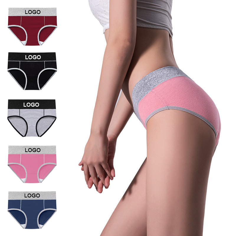 Women thong briefs high waist plus size cotton seamless bikini underwear breathable soft big girl Female panties