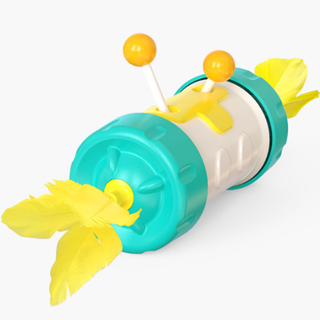 feather cat toy 2 funny cat ball move up and down sliding toy improve intelligent cat toy