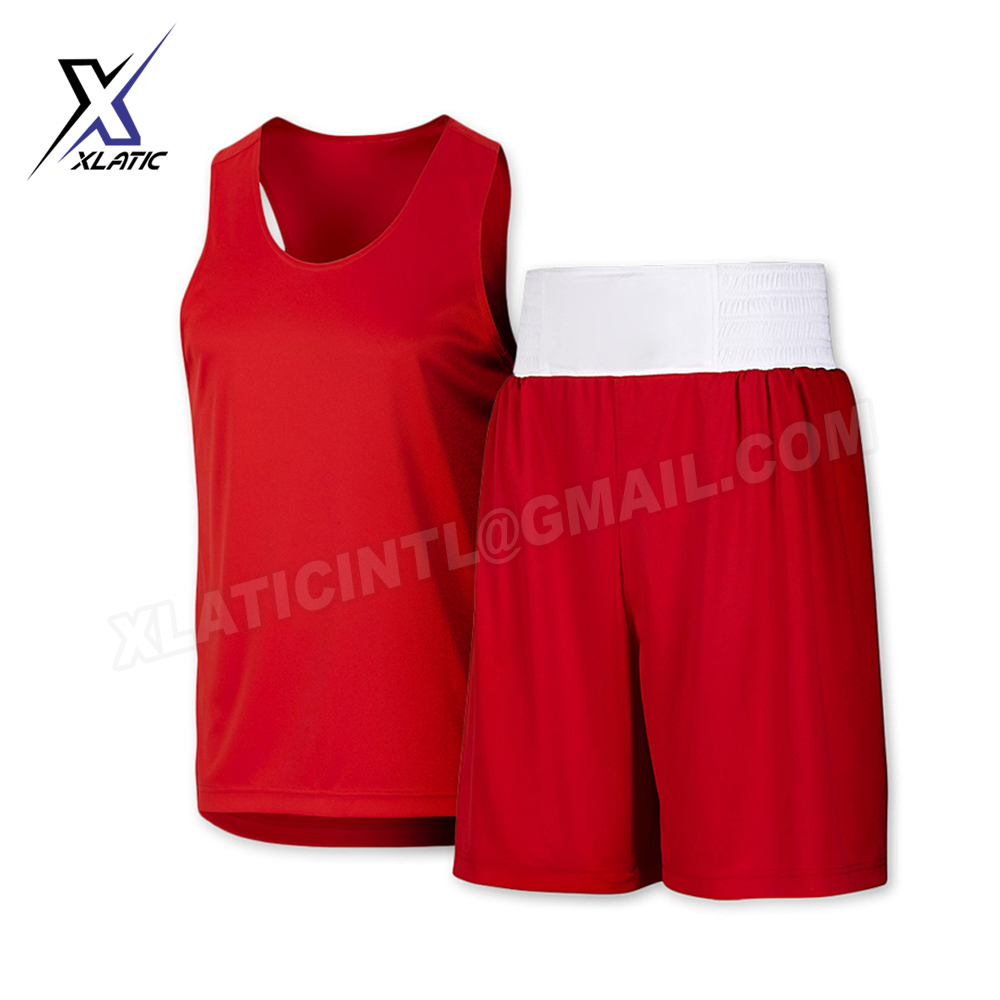 Wholesale Boxing uniforms plain with training shirts Fashion Custom kick boxing Compression set embroidery Boxing Shorts logo