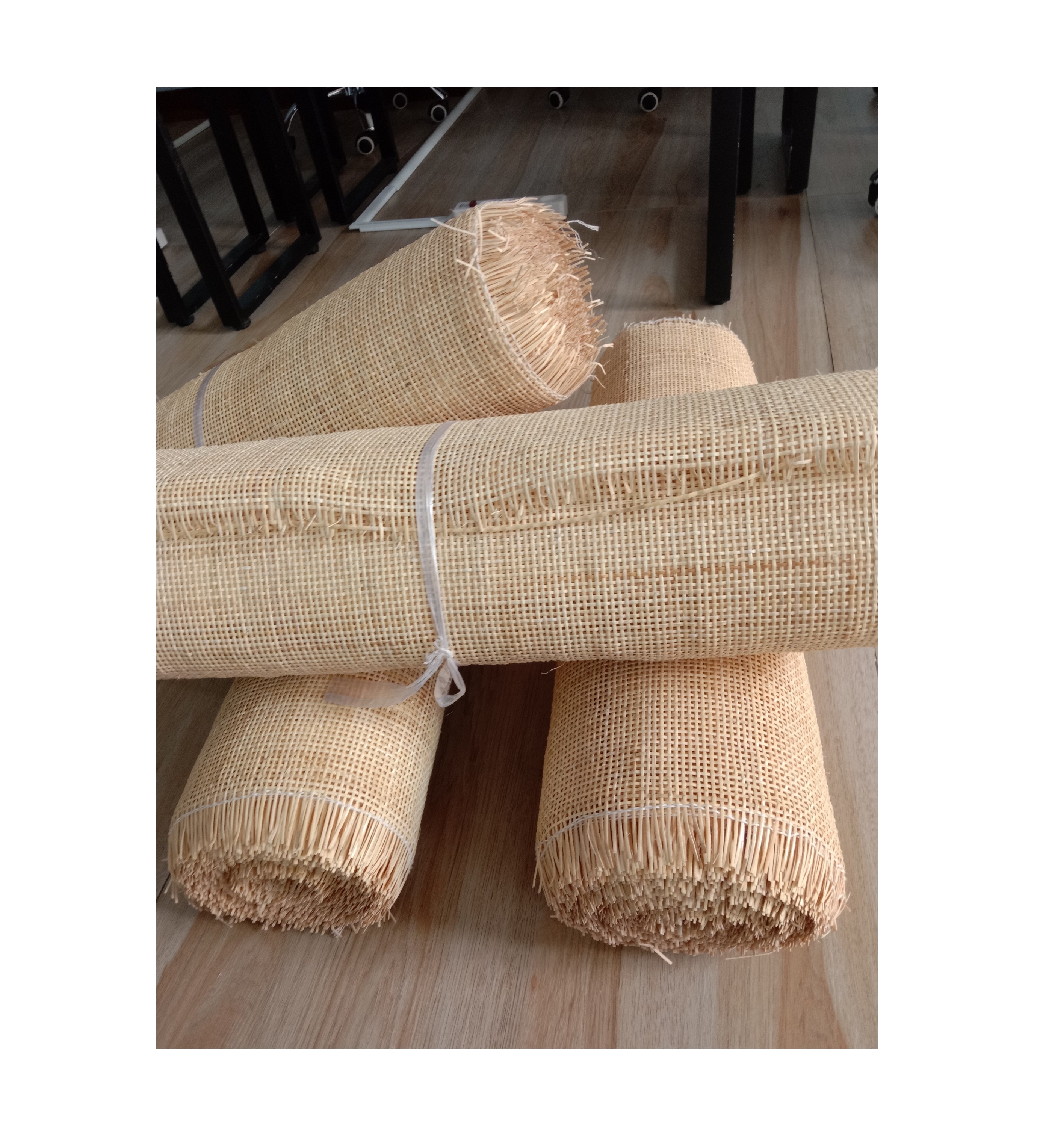 Handmade radio rattan cane -natural rattan cane webbing sheet- Weave mesh rattan cane making bag handicraft