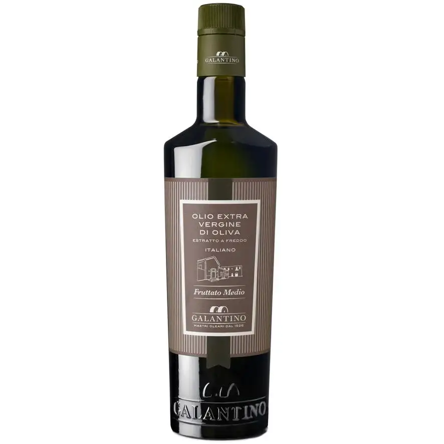 Medium Fruity Italian Extra Virgin Olive Oil Bottle 500 Galantino for dressing and cooking 500ml