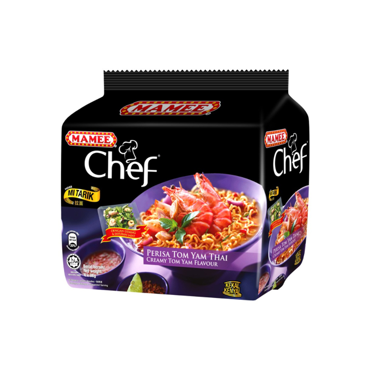 Идеальный вкус лапша мгновенного приготовления жареная Мамея шеф-повар кремовый том Ням лапша упаковка 4x88 г