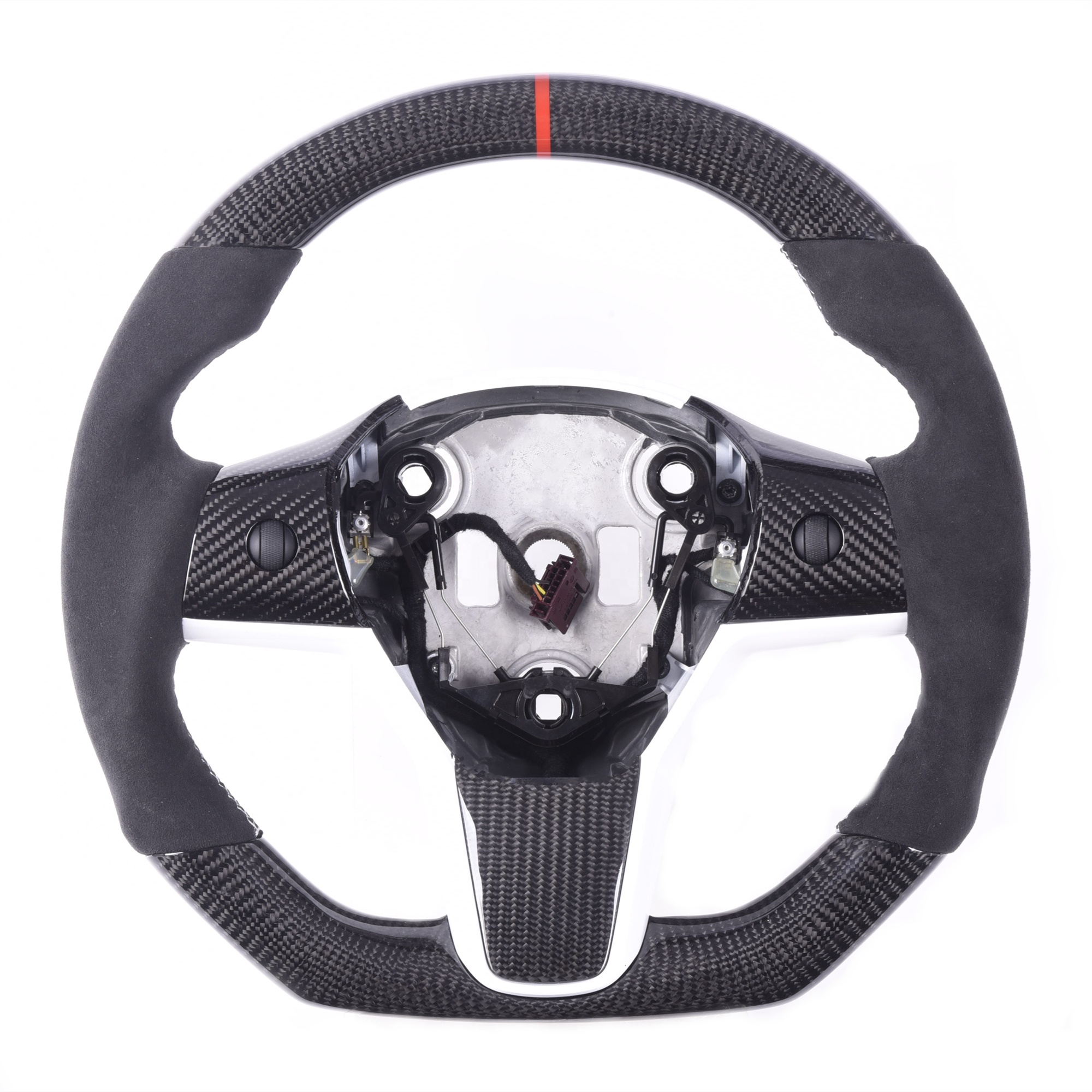 Ever-Carbon Racing(ECR) 2021 хит продаж руль углеродный с Alcantar руль для tesla модель 3 руль