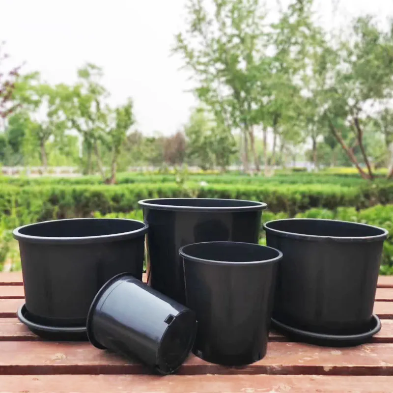 Ronbo Sunrise High Quality 1 2 3 5 7 10 15 20 25 Garden Nursery Round Plastic Gallon Flower Pots&Planter