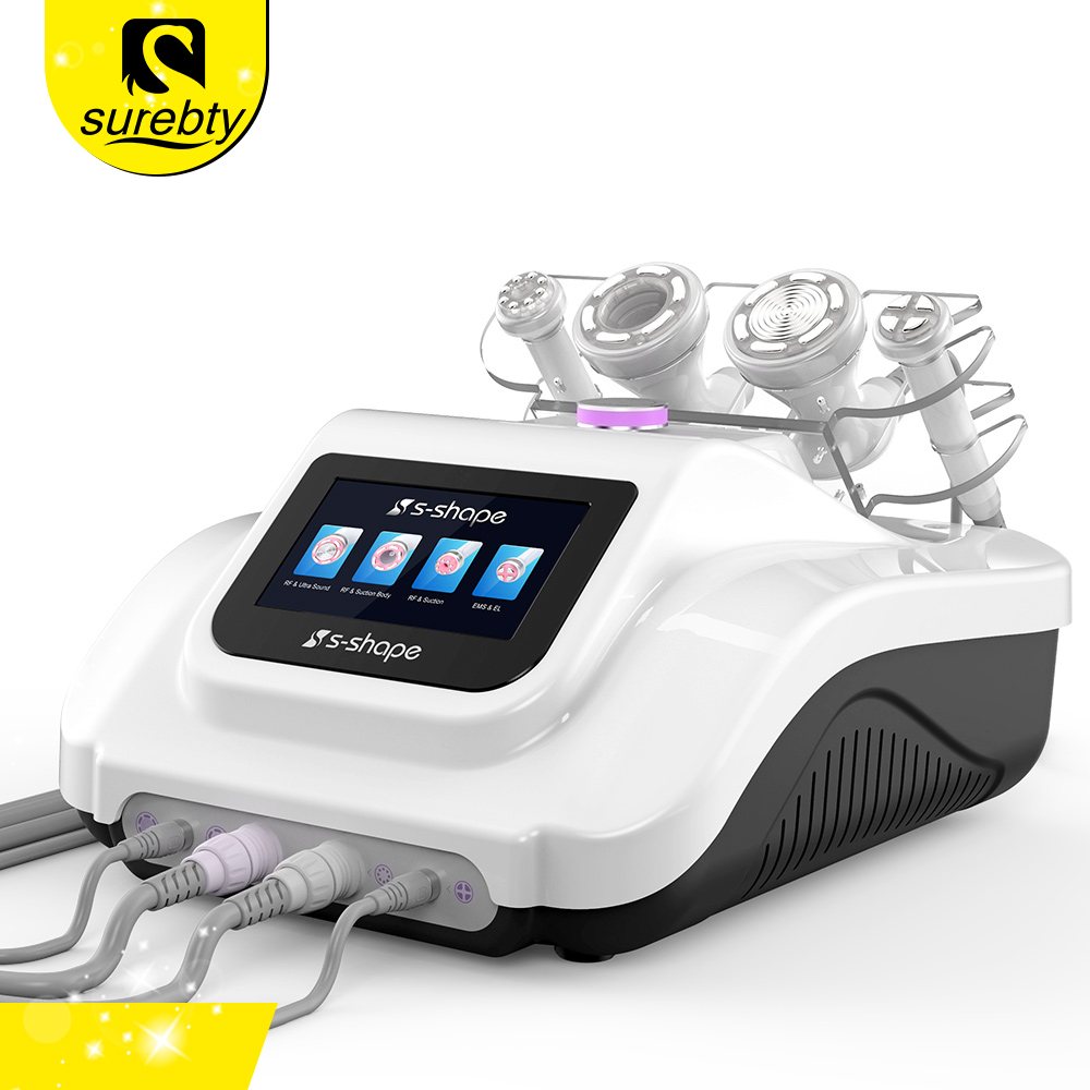 S-SHAPE Ультразвук + RF EMS Электропорация вакуумное всасывание уход за лицом 30k кавитационная машина