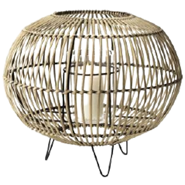 Home Decorated Unique And Different Stylish Handmade Decorated Rattan Round Candle Holder With Solid Stand
