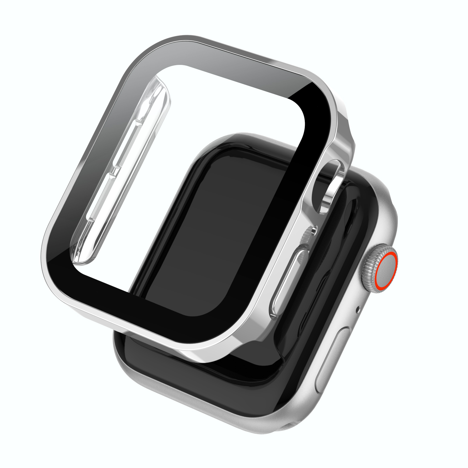 Кожаные силиконовые аксессуары для apple watch series 7 6 se 5 4 3 38 40 42 44 мм, защитный ремешок для экрана, чехол для браслета