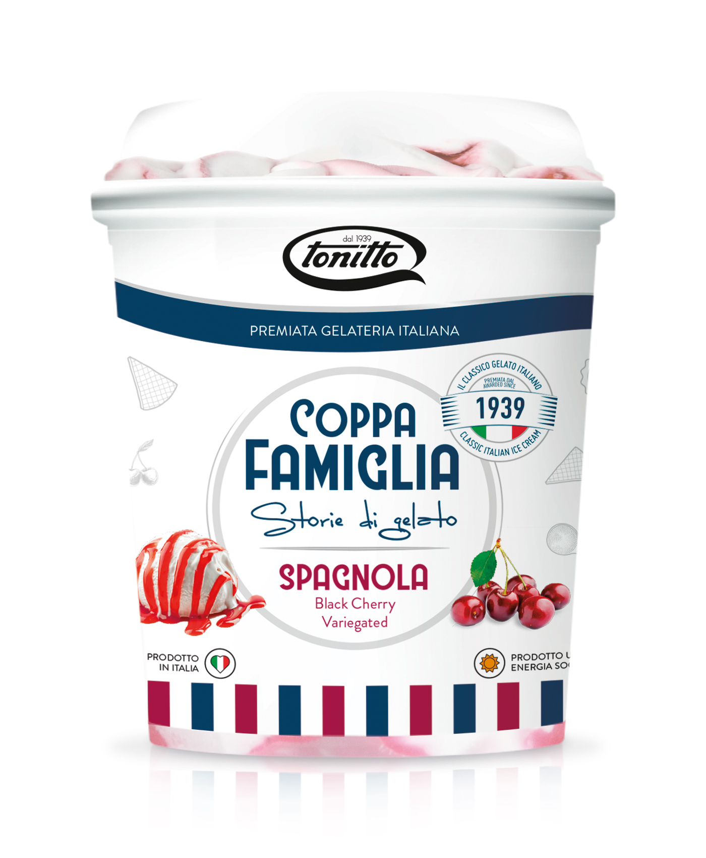 Мороженое Coppa Family Black - Cherry Fiordilatte mix, Сделано в Италии