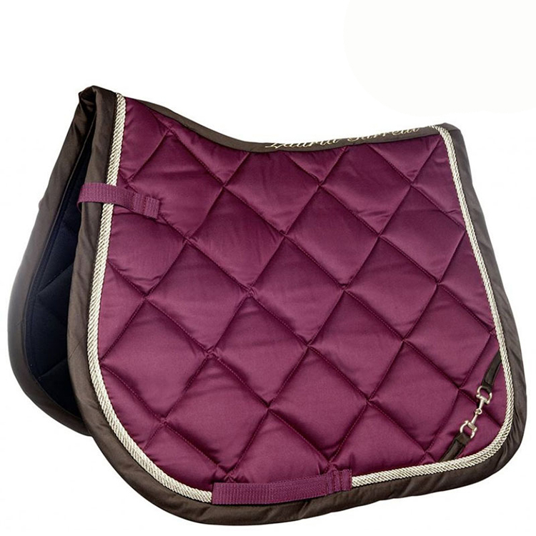 Dressage Saddle Pad Red, Quilted, Cushion Padded
