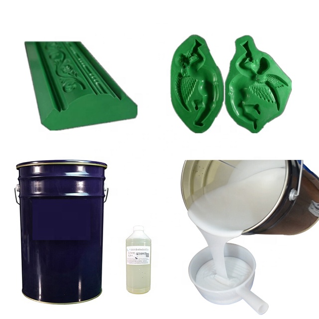 Low shrinkage liquid silicone for gypsum molds
