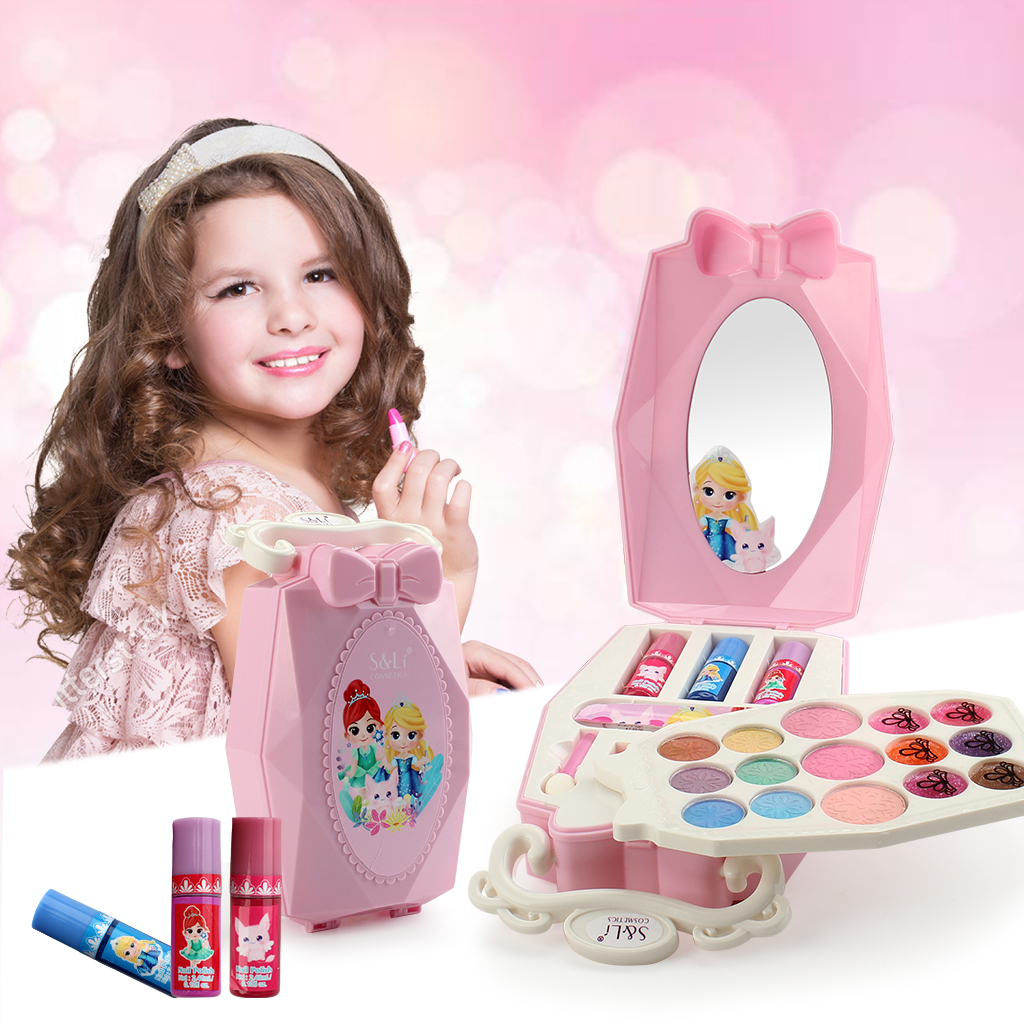 S22610 сказочный мир красота макияж ящик STEM игрушки Маленькая девочка красивый игровой Набор Обучающие игрушки безопасные и токсичные бесплатно