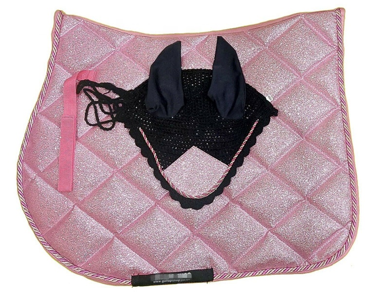 2021 High Quality English Equestrian Horse Saddle Pad Set, Glitter Effect Horse Saddle Pads