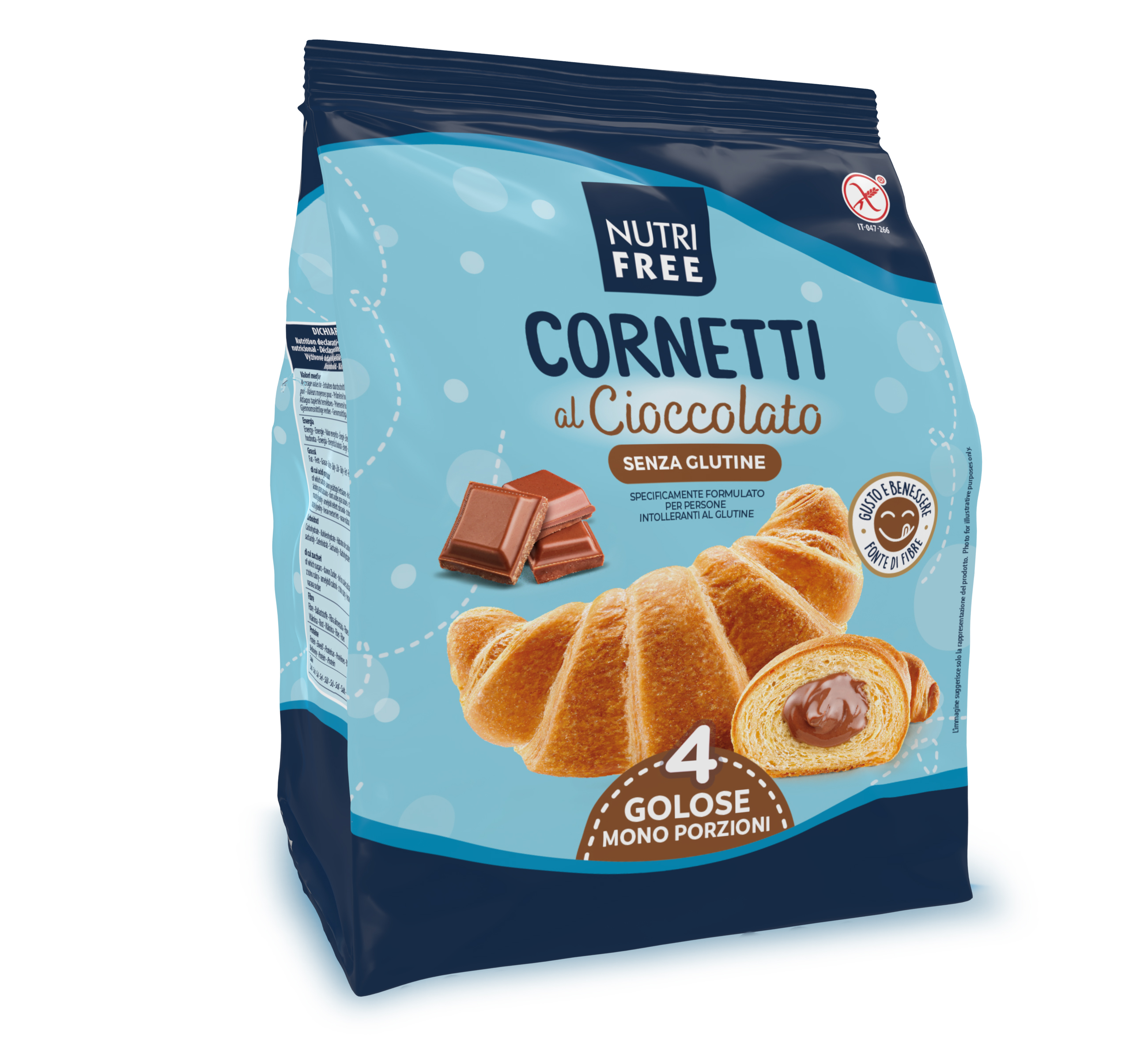 Gluten Free CROISSANT WITH CHOCOLATE FILLING 240g (60x4)