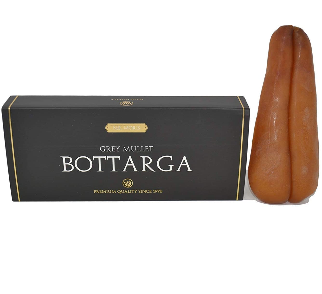 Premium Quality Mullet Bottarga Mr. Moris Made in Italy Kosher in Deluxe Box 220 g