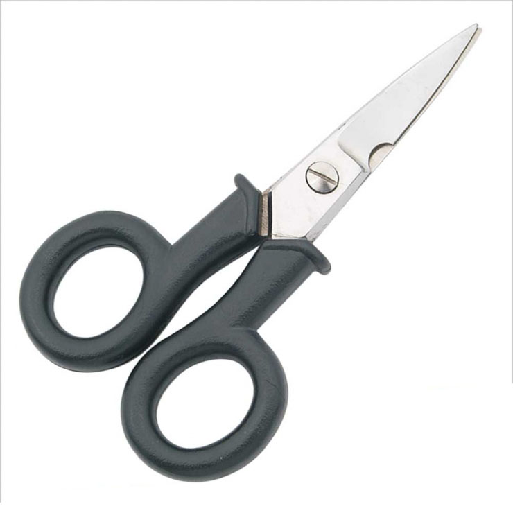 Black Plastic Handle Small Tailoring Scissors Stainless Steel Blades Mini Sewing Thread Cutting Scissors