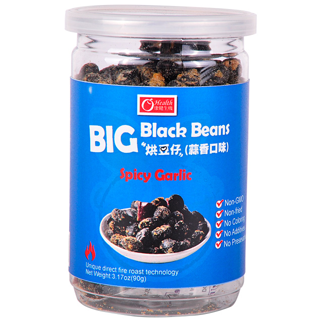 Big Bean - Unique Direct Fire Roasted Ready to Eat Dried Black Beans Snack | Spicy Garlic Flavor 90g