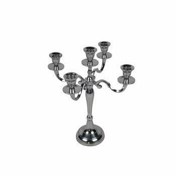 FANCY ALUMINIUM CANDELABRA CANDLE HOLDER