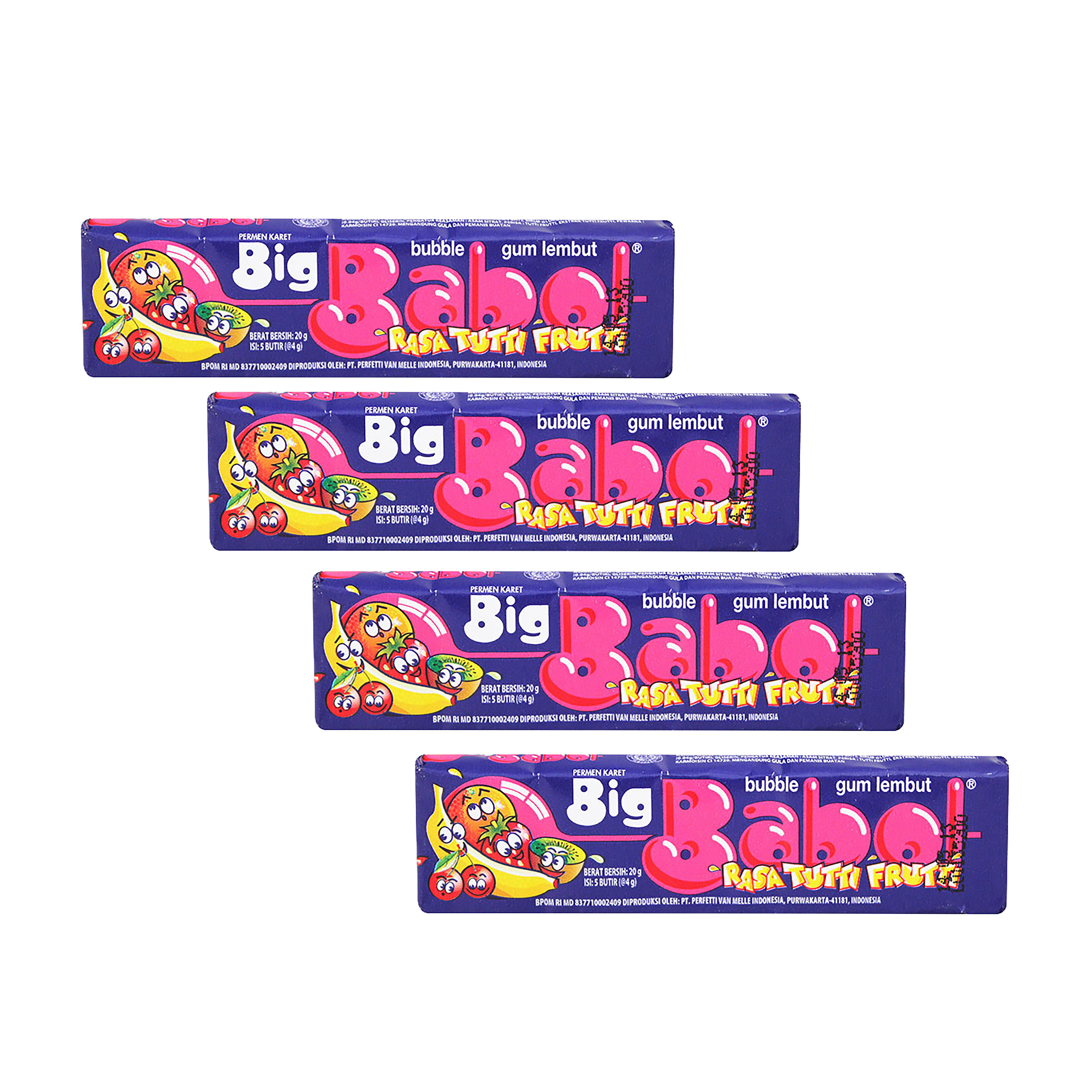 Cheap Price Chewing Gum Big Babol Stick 22.5 gr with Tutti Fruti Variant Popular chewing gum in Indonesia