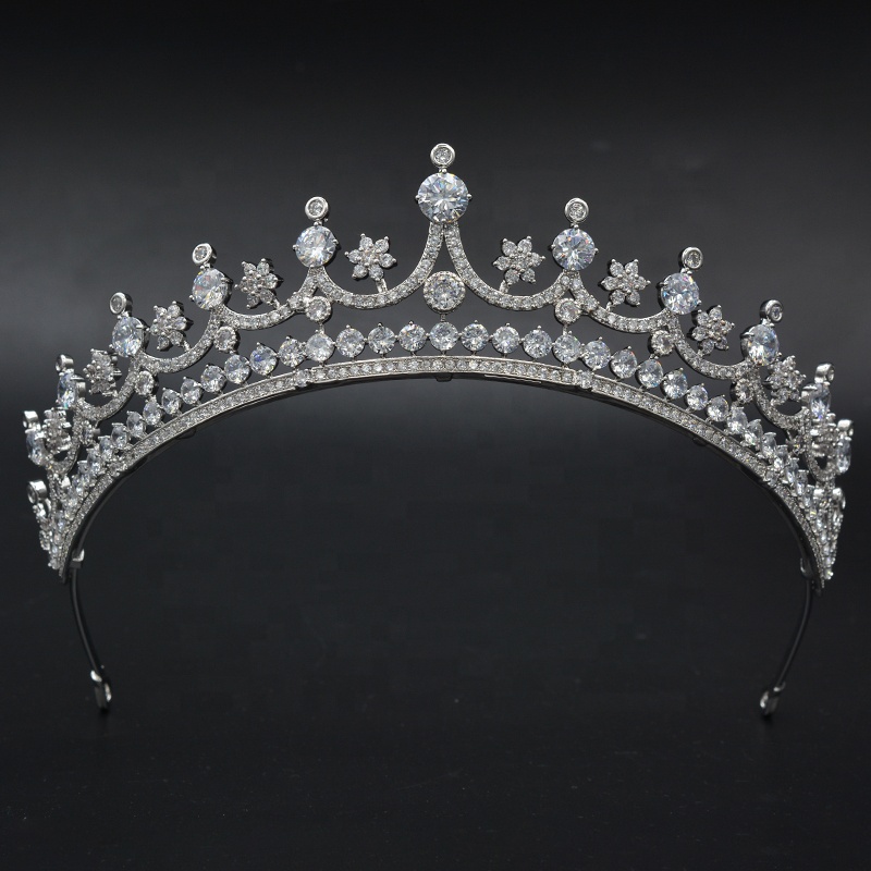 Exquisite Luxury 3A Zirconia Prom Headpiece Tiara Wedding Bridal Crown