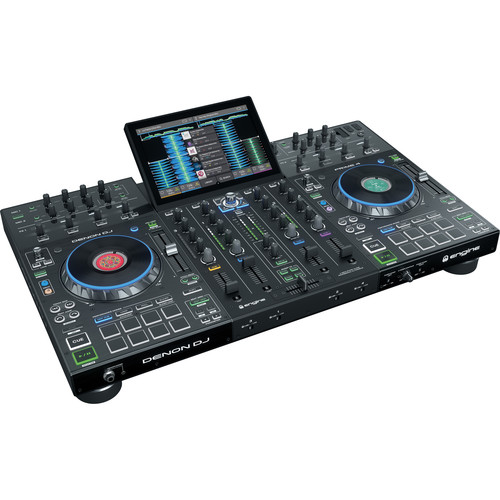 Купить 2 2-я идет бесплатно Бесплатный абсолютно новый Denon DJ Prime 4-Автономный 4 под старину с подкладкой, DJ система с 10 дюймовый сенсорный экран