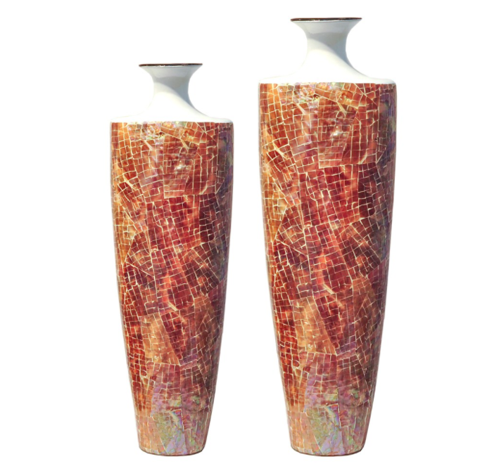 Best choice bamboo lacquer vase mother of pearl decorative handmade products in vietnam