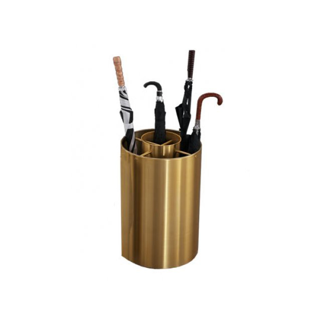 Suppliers Of brass Umbrella stand round plain polished umbrella rack customized Modern Umbrella stand for sale