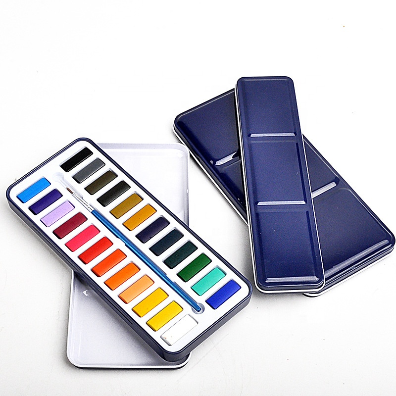 Lifeinfinity 12 18 24 36 Colors superior Professional Artists Paintbrush Watercolor Paint Essential Set