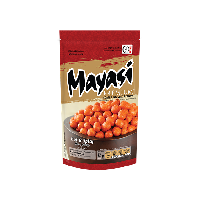 Арахисовый Снэк Mayasi высшего качества с жареным покрытием, вкус Чили 80 г