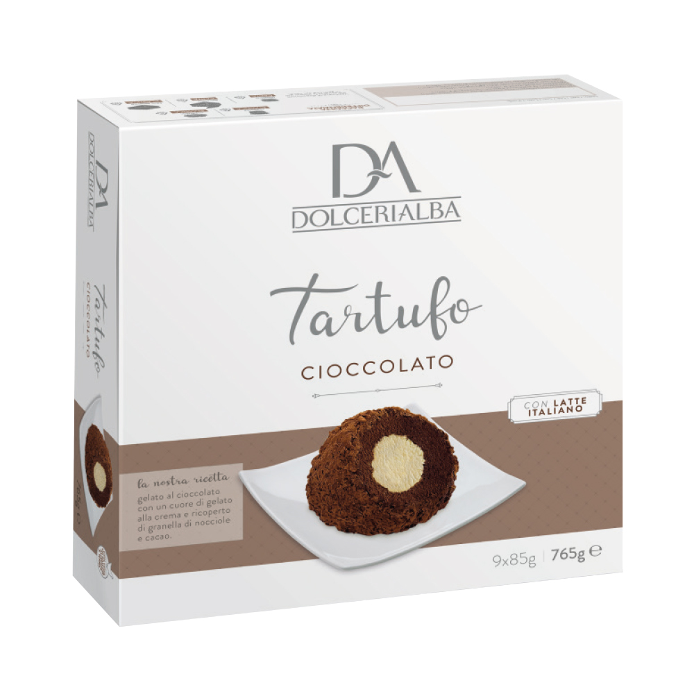 Высококачественный Итальянский шоколад Tartufo мороженое 9 отдельных частей семейная упаковка 765 г оптовая продажа
