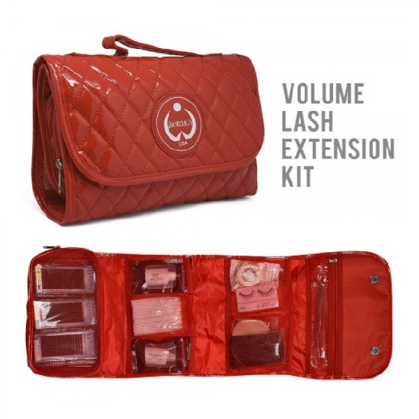 "BioTouch Professional False Lashes Premium Mink Eye Lash Extension VOLUME KIT Red/Black "