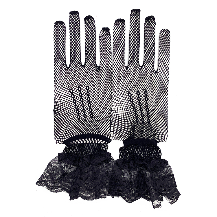 NEw Design Customizable Women Wedding Dress Polyester Lace Finger Mitten
