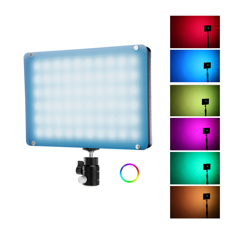 NiceFoto TC-368 RGB Полноцветный 2800K--9900K Голосовое управление двумя источниками питания мини аккамуляторные банки, светодиодные лампы для видеосъемки