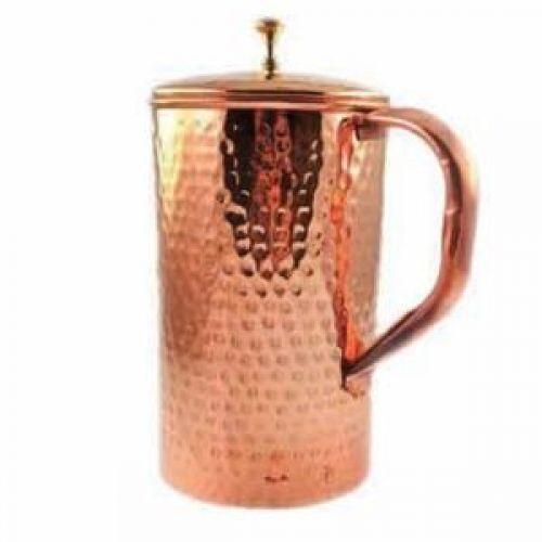 100% Copper Material Water Pitcher With Lid
