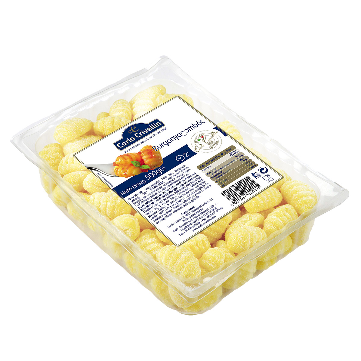 Картофель GNOCCHI 70% в лотке GR.500 x 16 штук